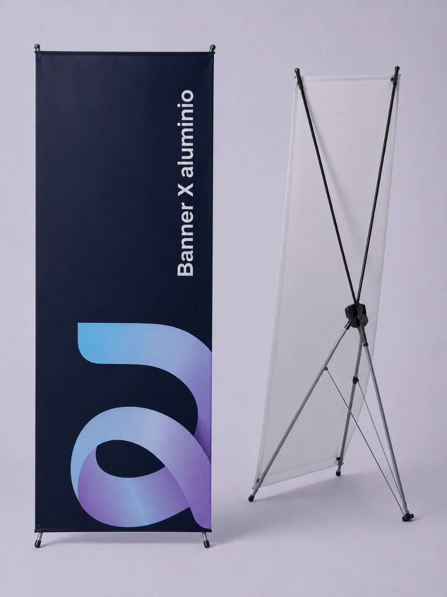 Banner X Aluminio .80 x 1.80 mts